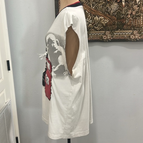 Raw Blue 3D Boxing Gloves Sleeveless Shirt. - Picture 3 of 11